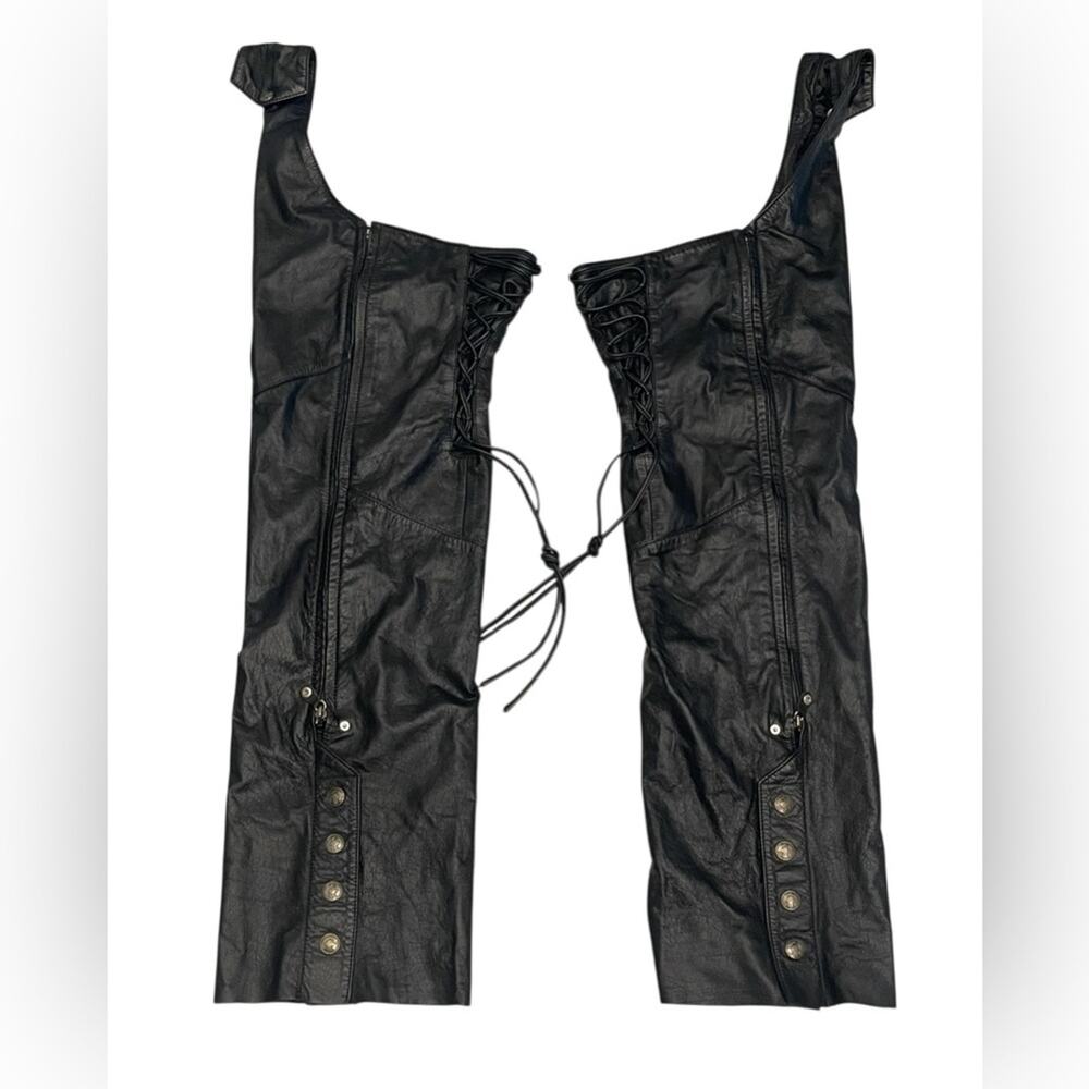 Harley Davidson Black leather Woman’s Chaps Size:L